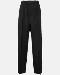 Bottega Veneta Pantaloni regular in lana Nero