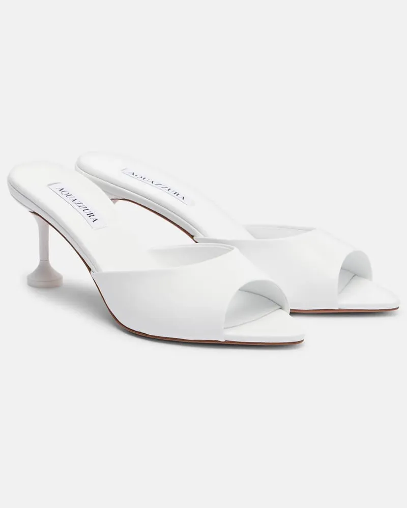Aquazzura Mules Bisous in pelle Bianco