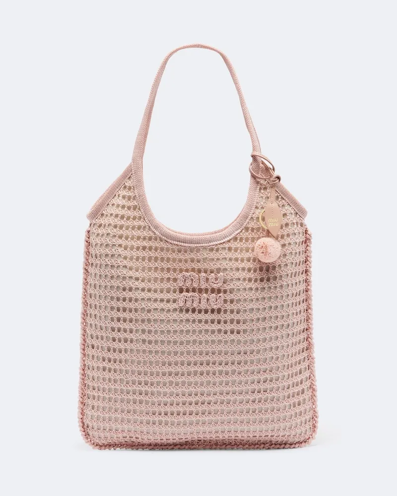 Miu Miu Shopper Ivy in crochet Rosa