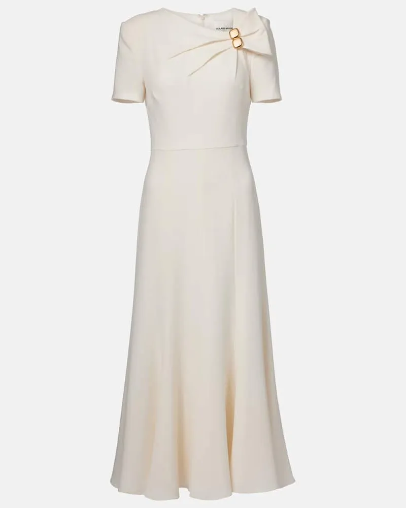 Roland Mouret Abito midi in cady Bianco
