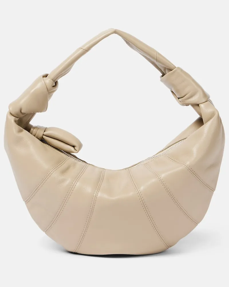 Christophe Lemaire Borsa Fortune Croissant Mini in pelle Beige