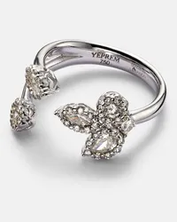 YEPREM Anello Y-Not in oro bianco 18kt con diamanti Argento