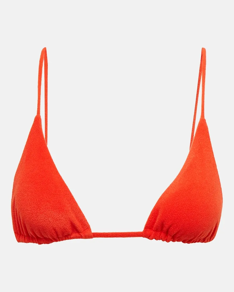 JADE SWIM Top bikini a triangolo Via in spugna Rosso