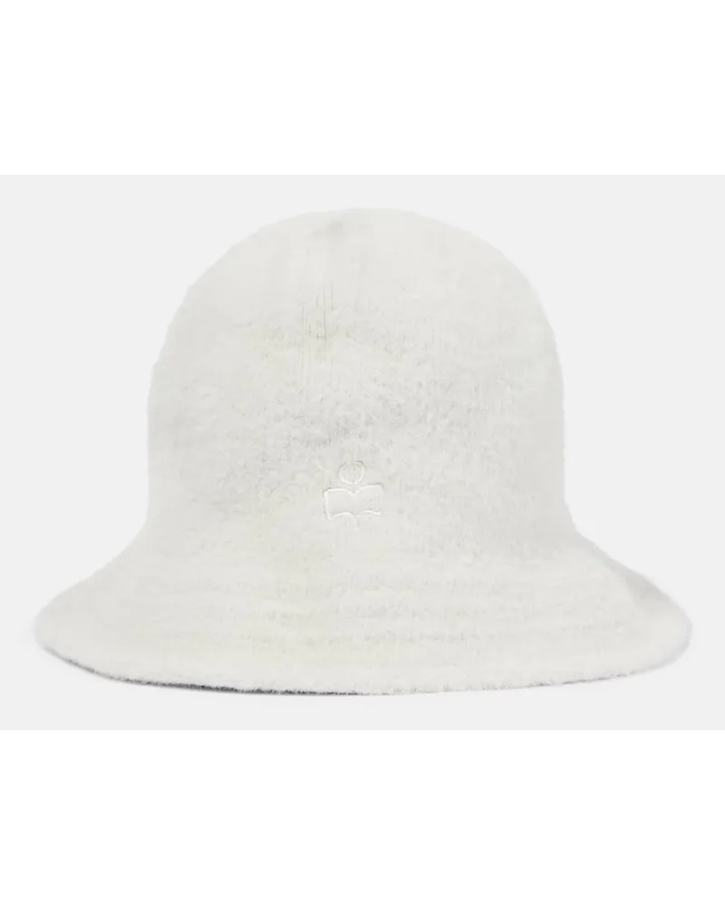 Isabel Marant Cappello da pescatore Holmy con ricamo Beige