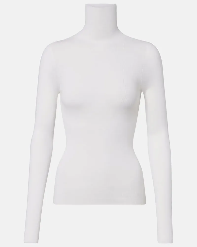 Dorothee Schumacher Pullover in lana vergine a collo alto Bianco