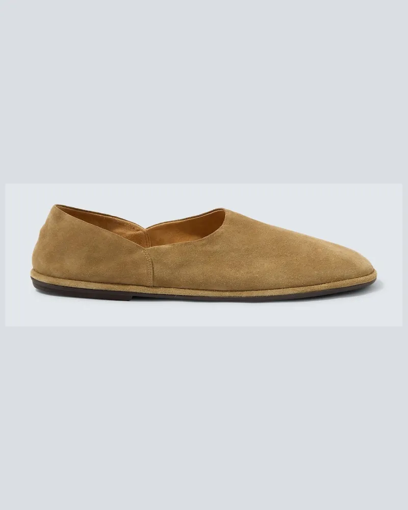 The Row Slip-on Canal in suede Marrone
