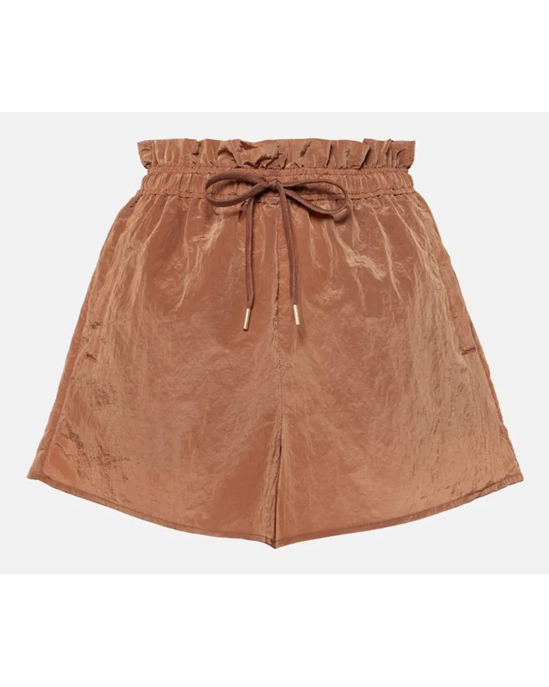 Varley Shorts Tulair a vita alta Marrone