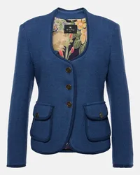 Etro Blazer in misto lana Blu