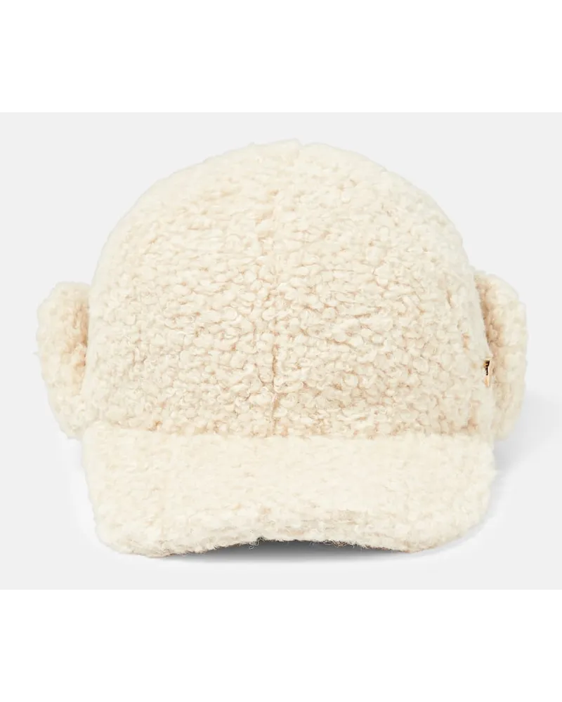 Stella McCartney Cappello da baseball in shearling sintetico Neutro