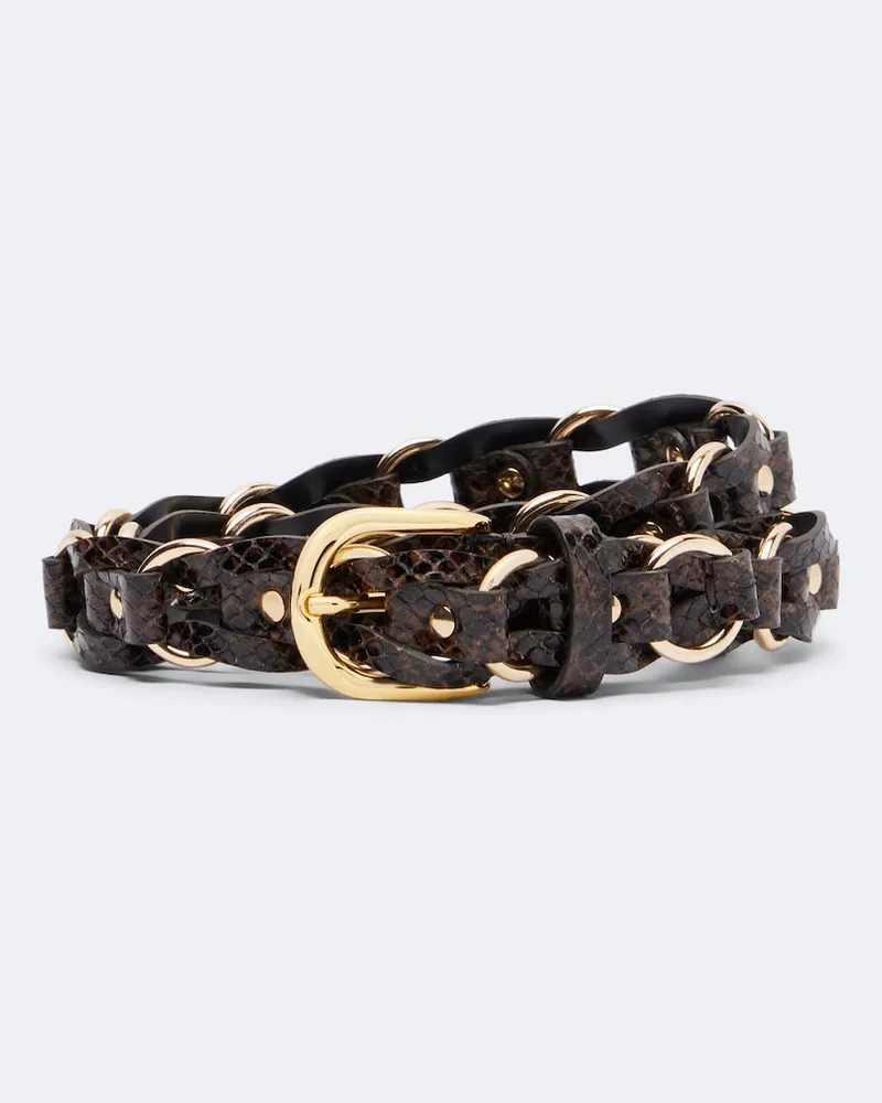 Isabel Marant Cintura Bali effetto serpente Marrone
