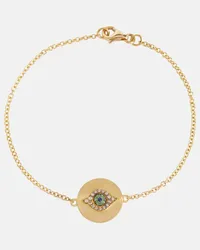 Ileana Makri Bracciale Eye in oro 14kt con diamanti Oro