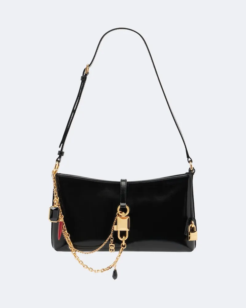 Dolce & Gabbana Borsa a spalla Velata Small in pelle Nero