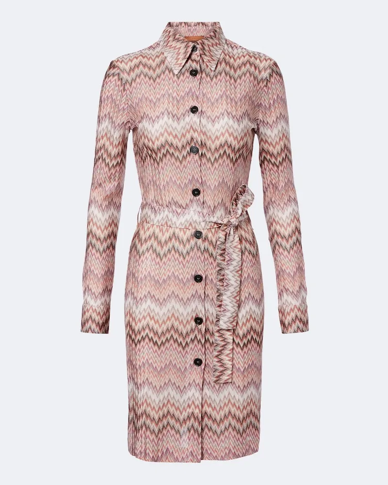 Missoni Abito chemisier a zig zag Rosa