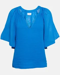 Velvet Top Belle in cotone Blu