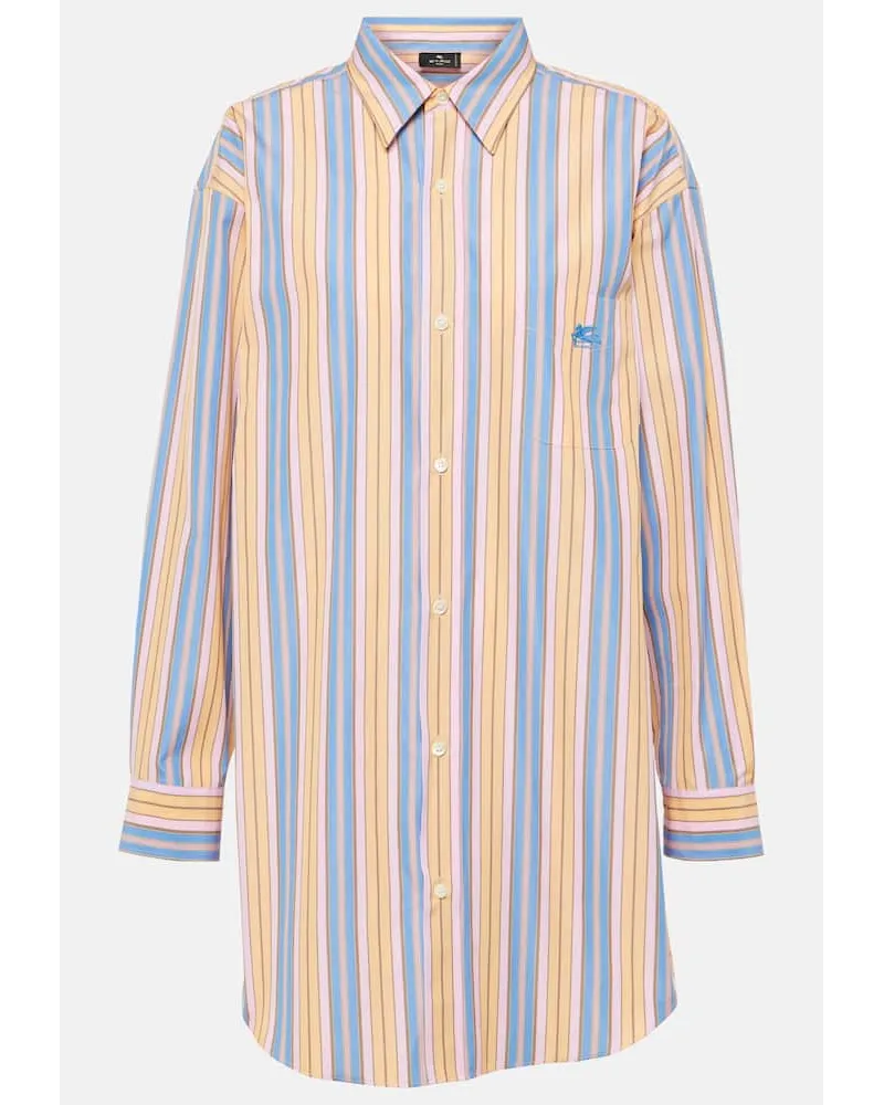 Etro Camicia in cotone a righe Multicolore