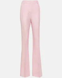 Valentino Garavani Pantaloni flared in Crêpe Couture Rosa