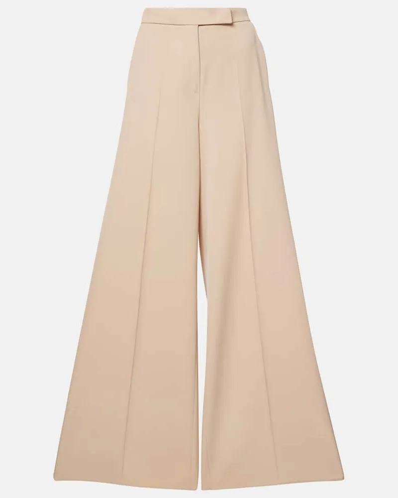 Max Mara Pantaloni a gamba larga Ninfa in lana Beige