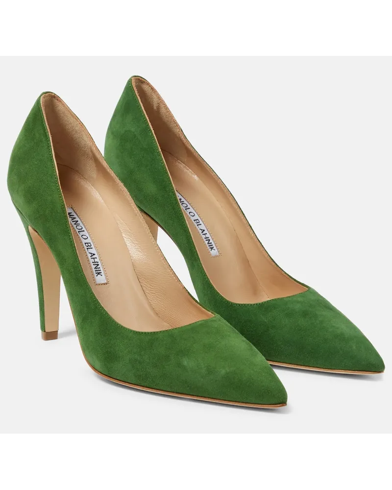 Manolo Blahnik Pumps Nelirapla in suede Verde