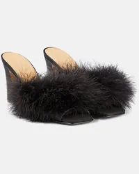 Maison Margiela Mules con piume Nero