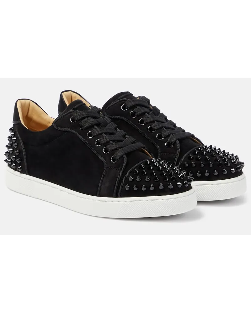 Christian Louboutin Sneakers Vieira 2 in suede con borchie Nero