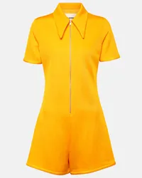 Jil Sander Jumpsuit corta in jersey Giallo