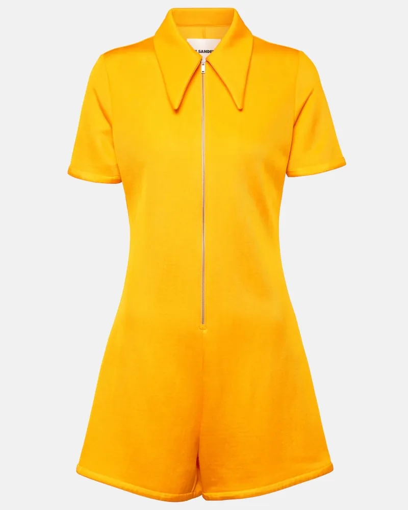 Jil Sander Jumpsuit corta in jersey Giallo