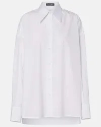 Dolce & Gabbana Camicia in popeline di cotone Bianco