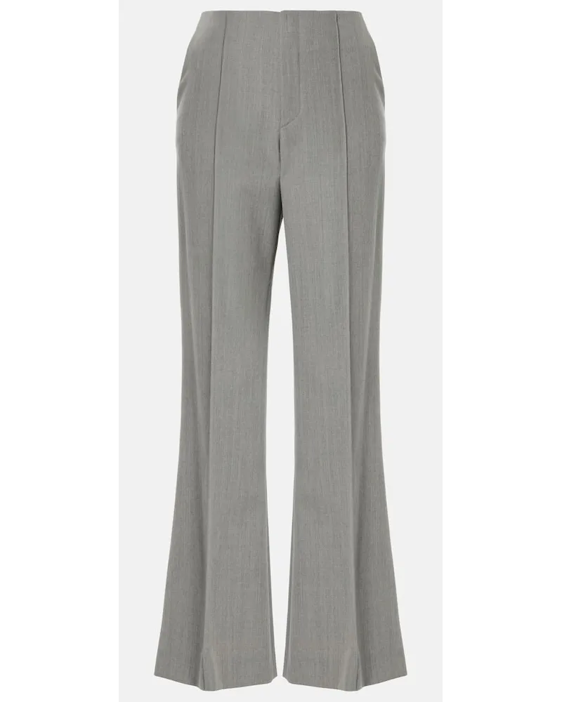 Chloé Chloé Pantaloni flared in lana Grigio