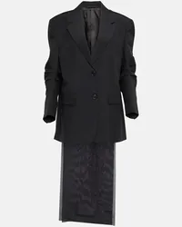 Prada Blazer in mohair con fiocco Nero