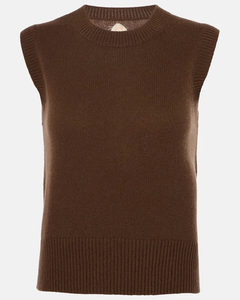 Jardin des Orangers Pullover senza maniche in cashmere Marrone