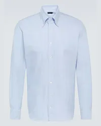 Thom Sweeney Camicia Oxford in cotone Blu