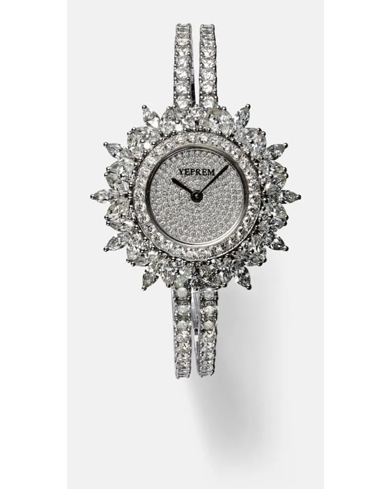 YEPREM Orologio Y-Momento in oro bianco 18kt con diamanti Argento