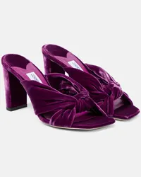 Jimmy Choo Sandali Avenue 85 in velluto Viola