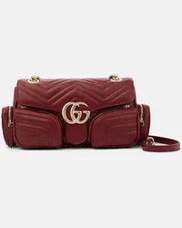 Gucci Borsa GG Marmont Small in pelle Rosso