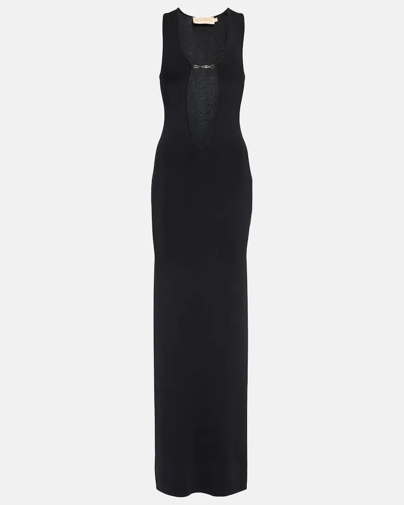 Aya Muse Abito lungo Bombu in maglia Nero