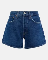 AGOLDE Shorts di jeans Parker Long a vita alta Blu