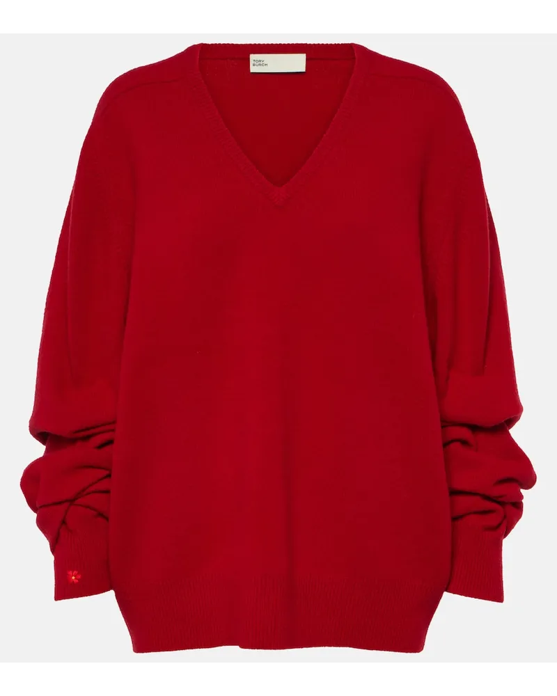 Tory Burch Pullover in misto lana Rosso