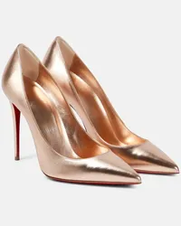 Christian Louboutin Pumps Kate 100 in pelle metallizzata Marrone