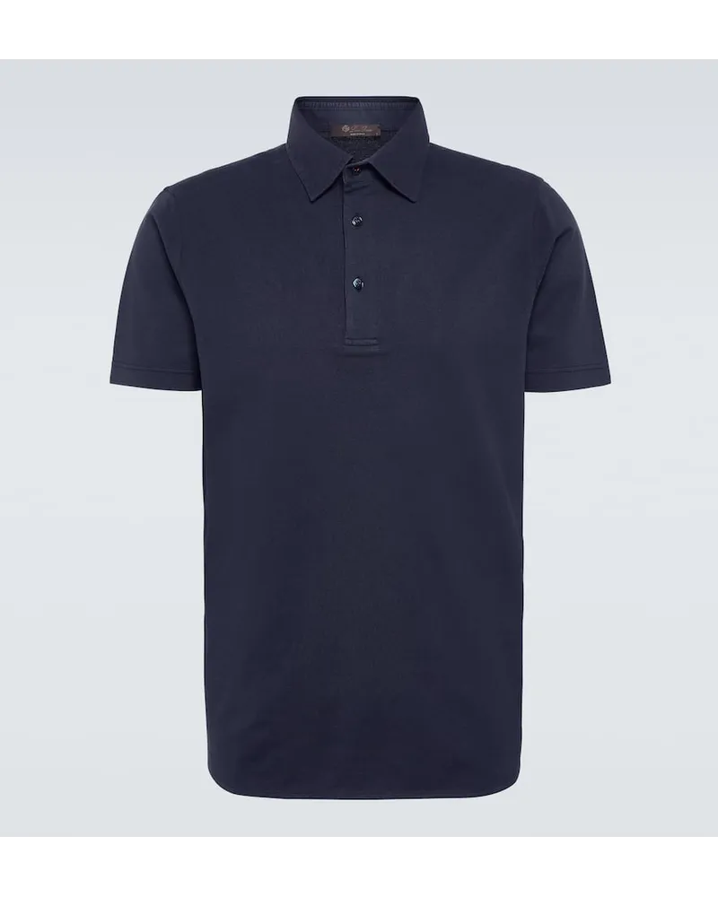 Loro Piana Polo in cotone Blu