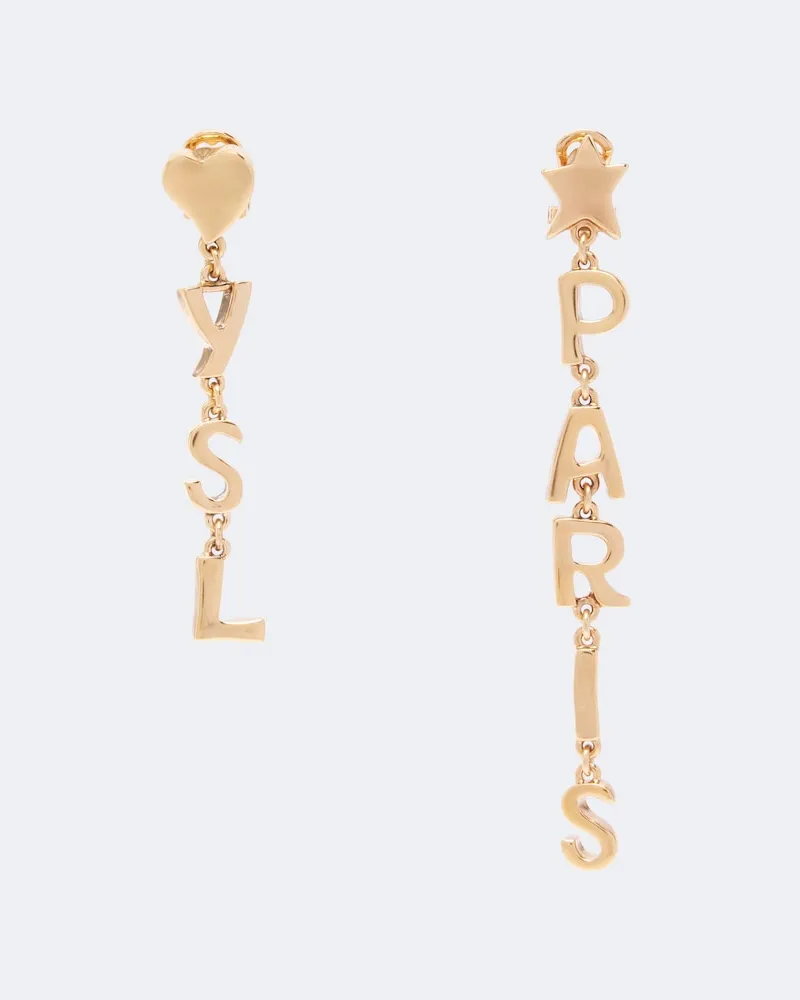 Saint Laurent Orecchini pendenti YSL Paris Oro