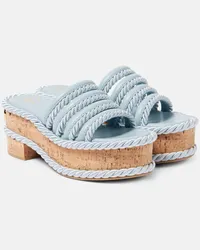 Valentino Garavani Mules VLogo Summerblocks in pelle Blu