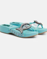 Emilio Pucci Zoccoli Musa in PVC con cristalli Blu