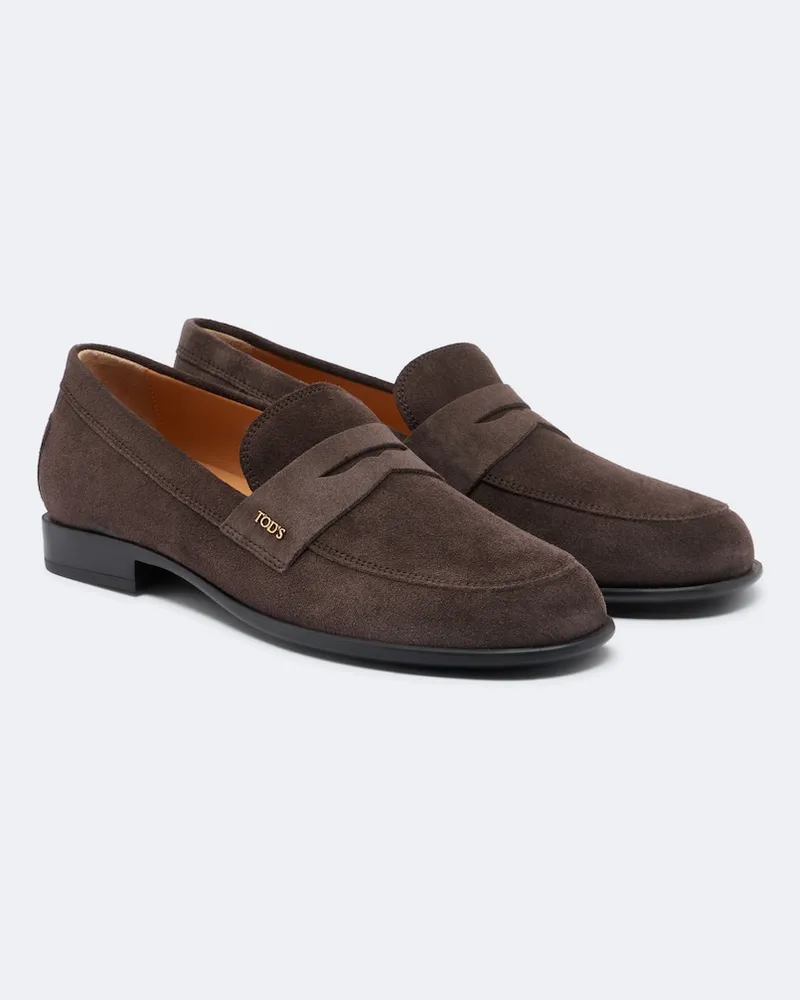 TOD'S Mocassini in suede Marrone