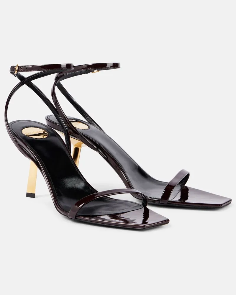 Saint Laurent Sandali Lee 75 in vernice Nero