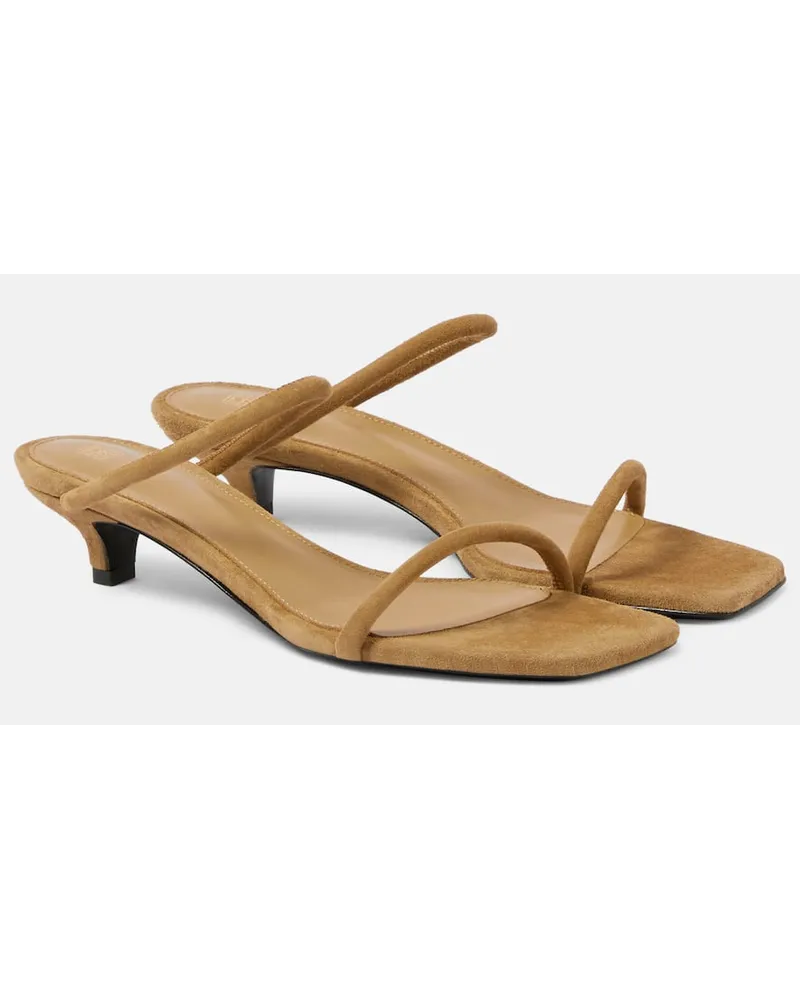 Totême Sandali The Minimalist 35 in suede Beige