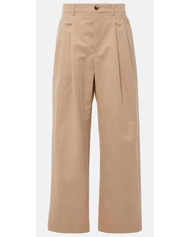 WARDROBE.NYC Pantaloni a gamba larga Drill Chino in misto cotone Beige