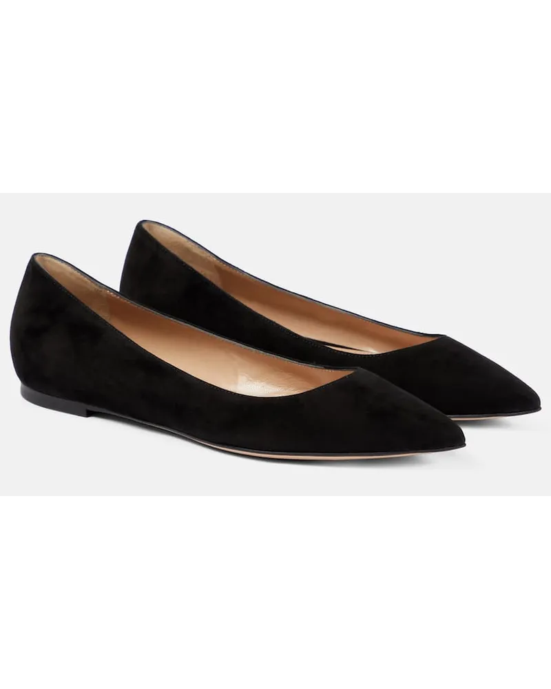 Gianvito Rossi Ballerine Gianvito in suede Nero