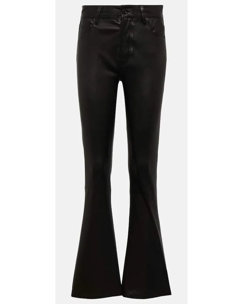 7 for all mankind Pantaloni Bootcut Tailorless in pelle Nero