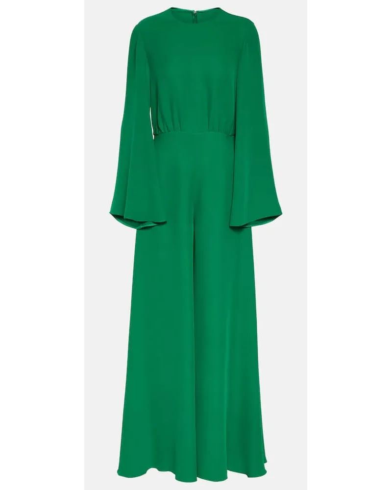 Valentino Garavani Jumpsuit Cady Couture in seta Verde
