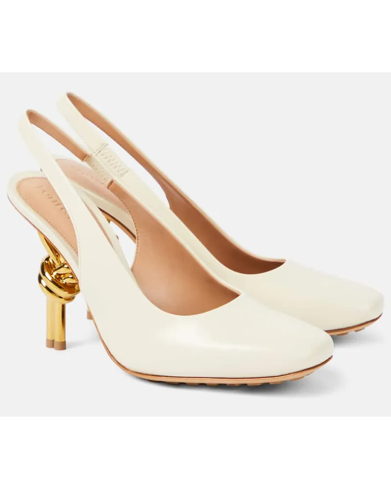 Bottega Veneta Pumps slingback Knot in pelle Bianco
